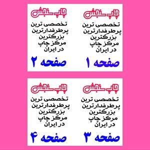 سیاه سفید دورو : سایز A5 (4 صفحه از فایل در 1 برگ A4)